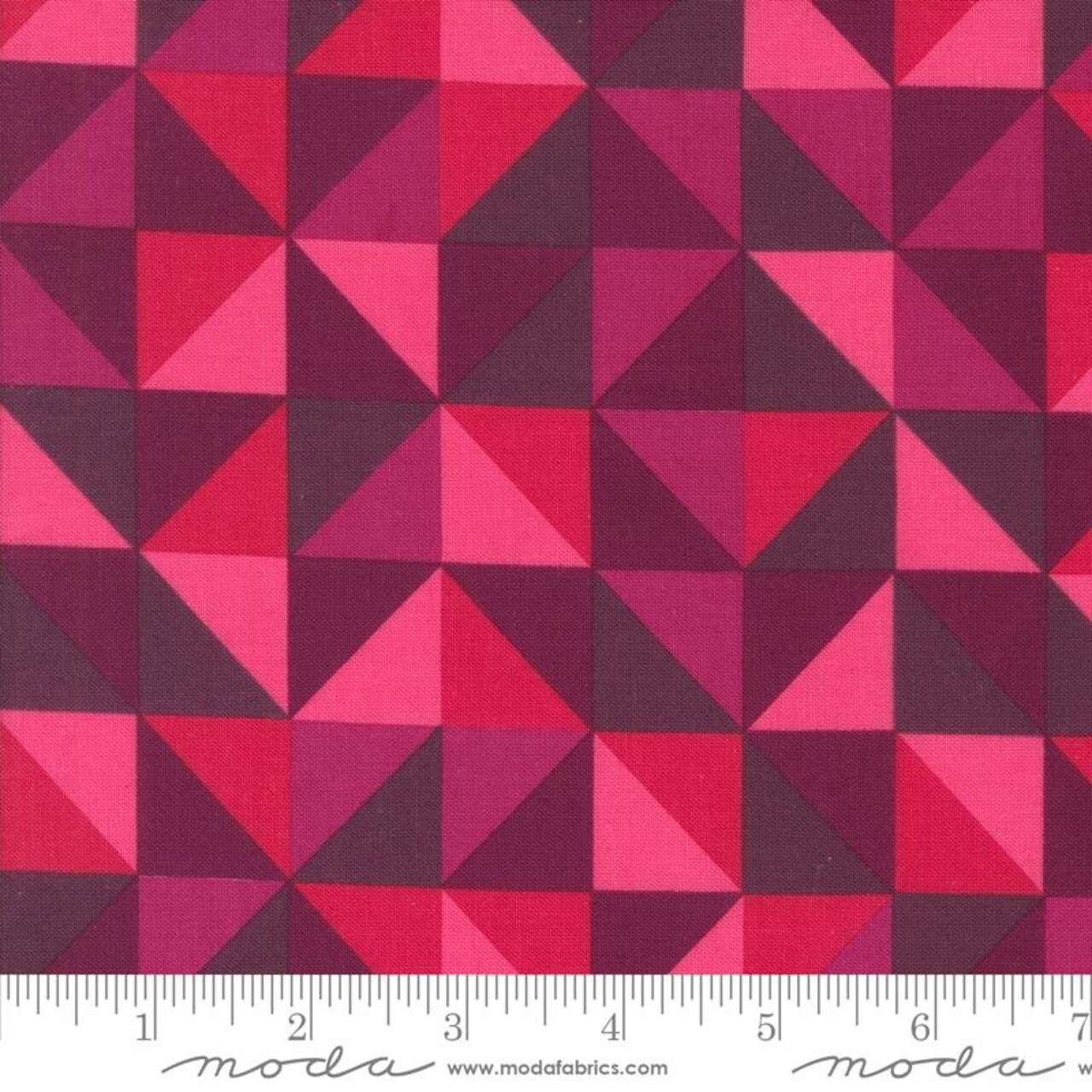 Fabric Moda Magenta Geometric Prism Color Crush by the Quarter Yard 10883-25